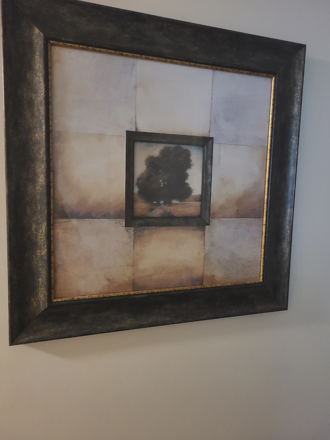 Framed Wall Art with Tree Design - photo 2