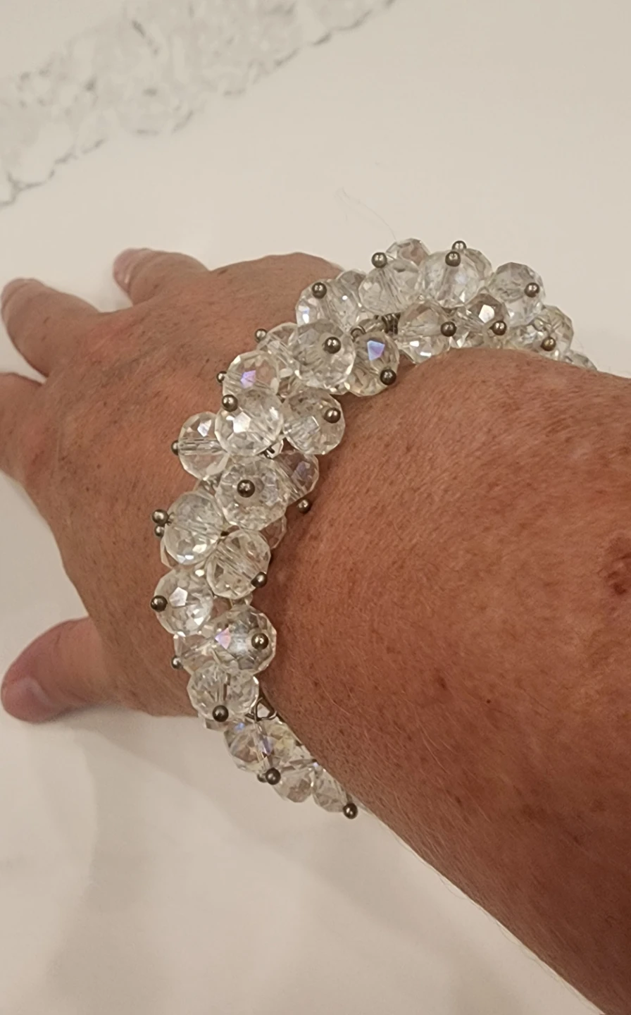 Vintage Crystal Bead Bracelet