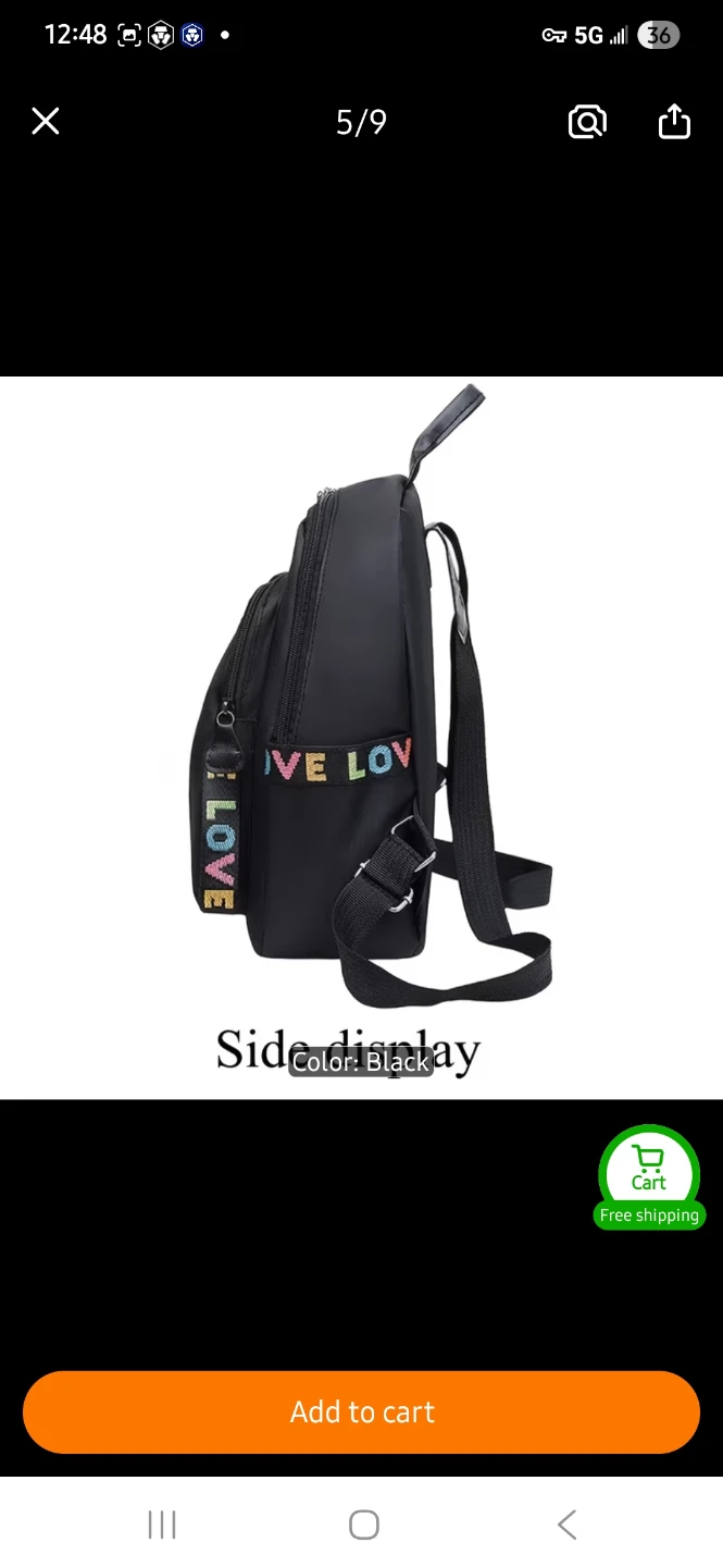 Black Backpack with Horse Design and "LOVE" Straps - photo 5