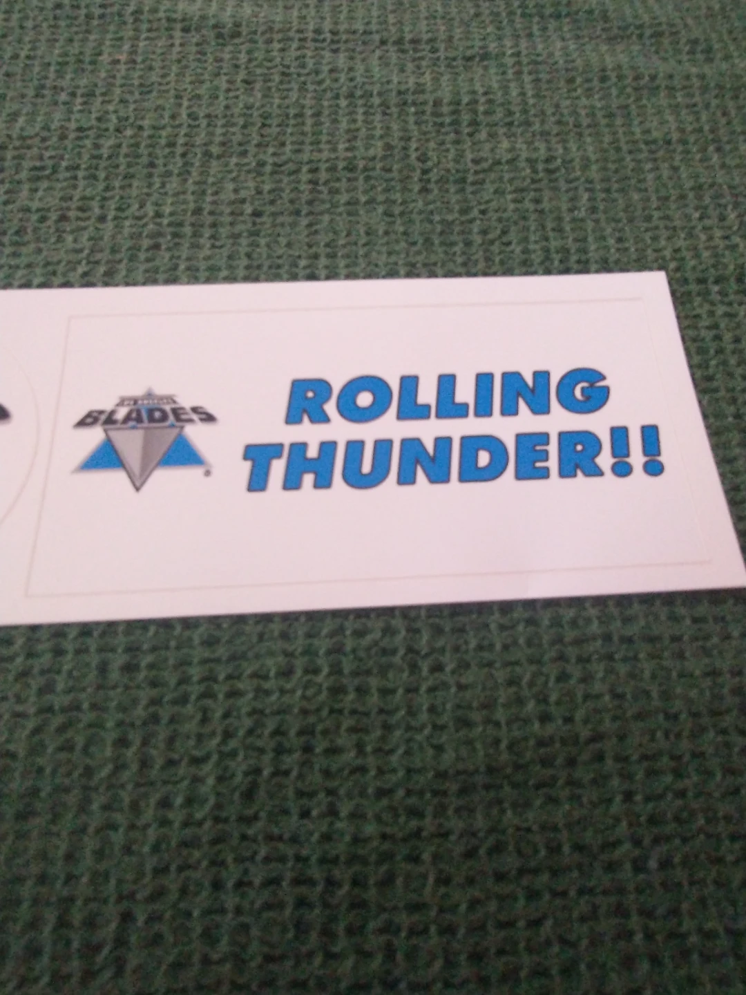 1994 defunct RHI Los Angeles Blades pro roller hockey stickers - photo 3