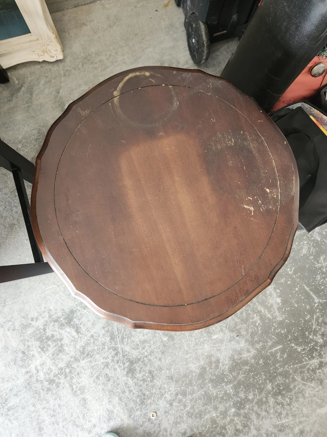Vintage Wooden End Table with Cabinet - photo 3