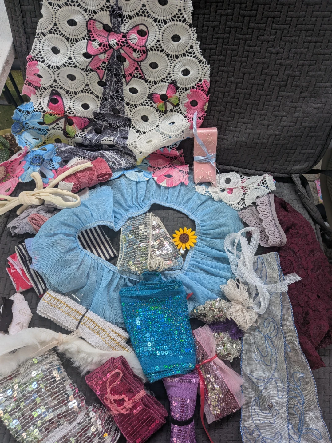 Assorted Craft Supplies - Sequins, Lace, Ribbons - photo 2