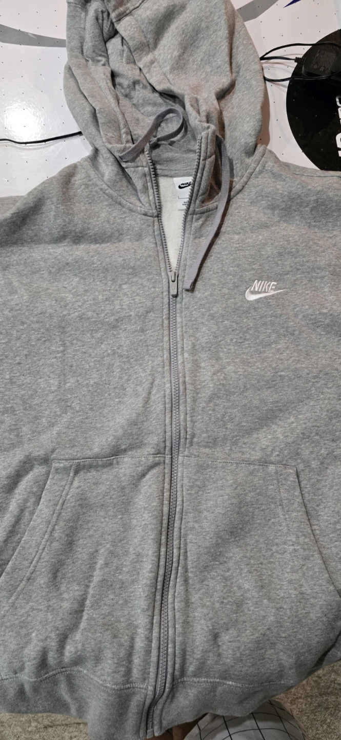 Grey Nike Full Zip Hoodie