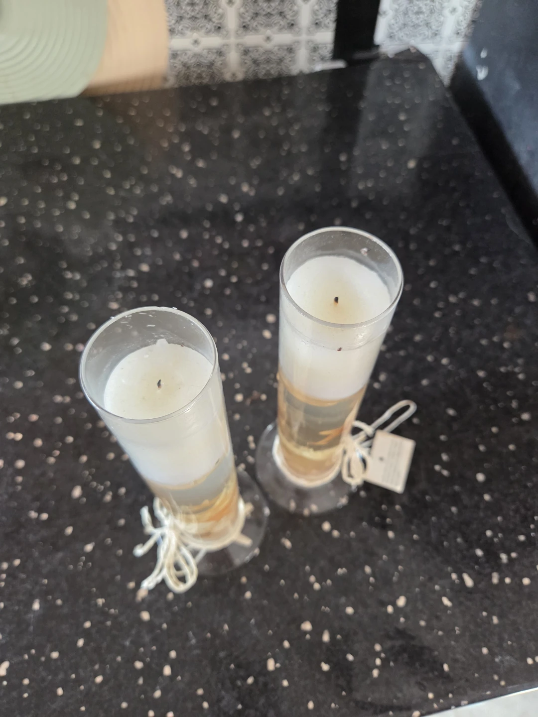 Decorative Glass Pillar Candles with Seashells - photo 2