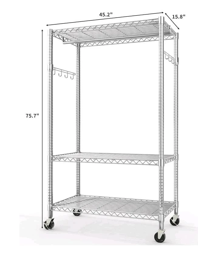 Trinity Wire Shelving Garment Rack - photo 2