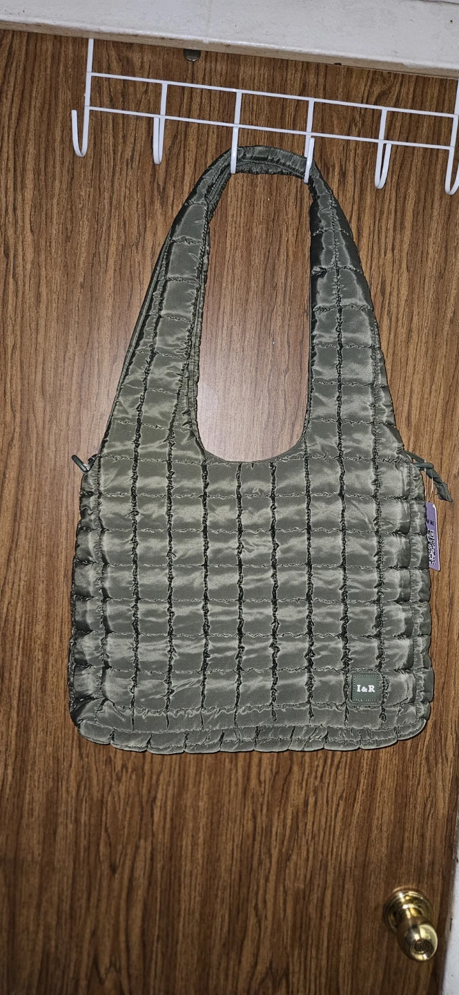 Green Puffer Tote Bag/Crossbody Bag