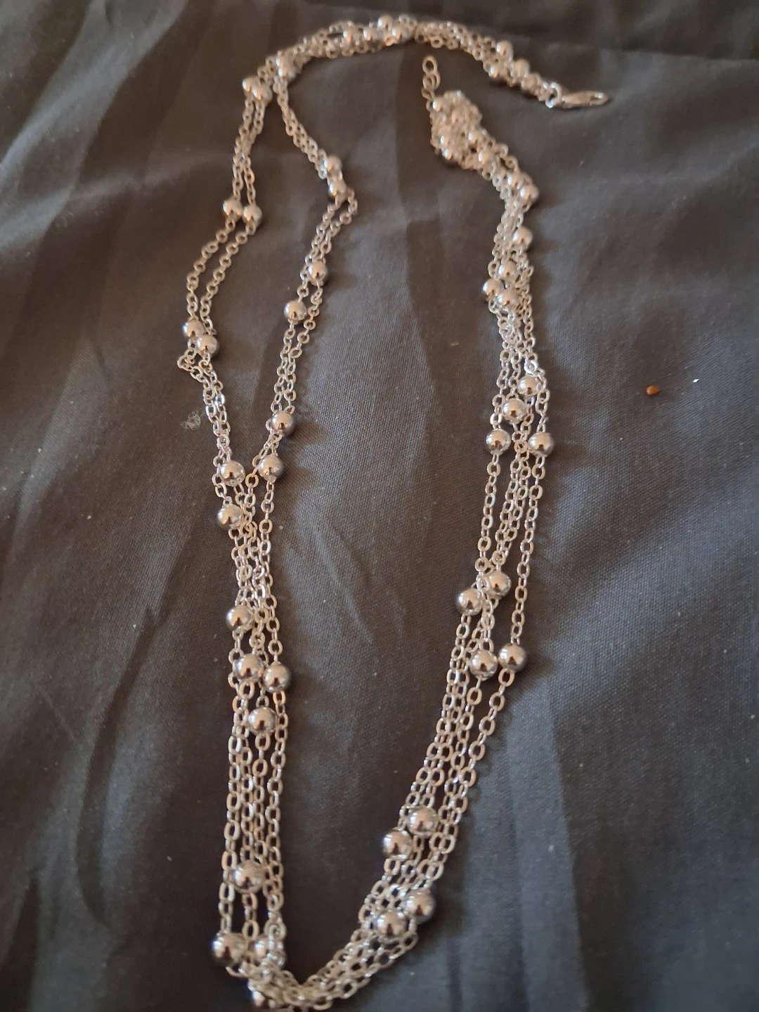 Women's Beaded Bracelets and Silver Layered Necklace Set - photo 4
