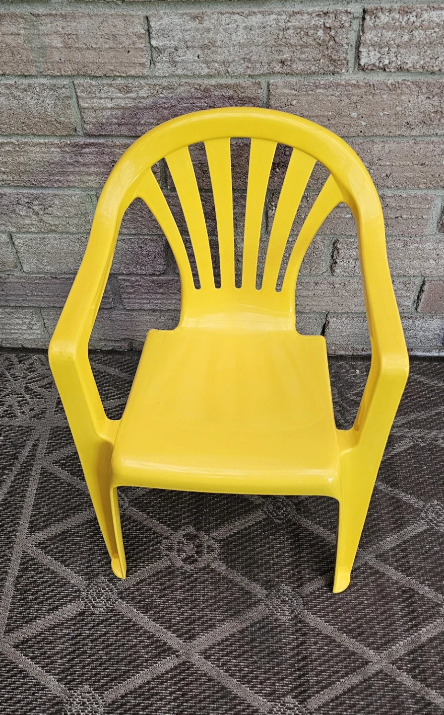 Yellow Plastic Kids Chair