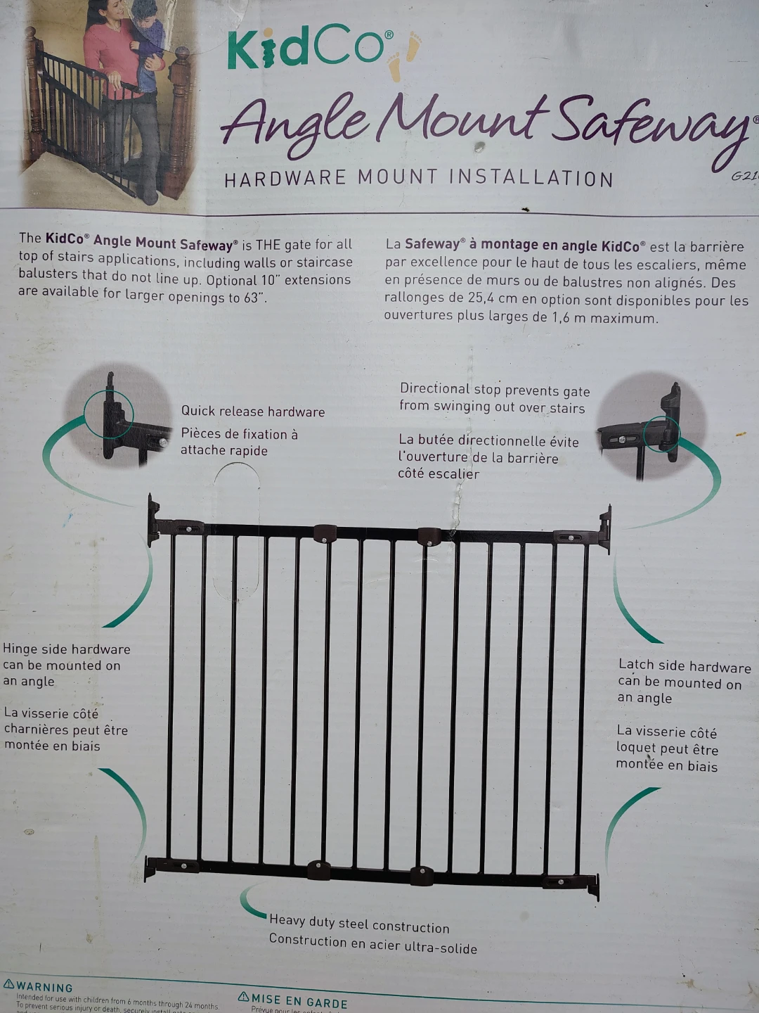 KidCo Angle Mount Safeway Hardware Mount Gate - photo 3