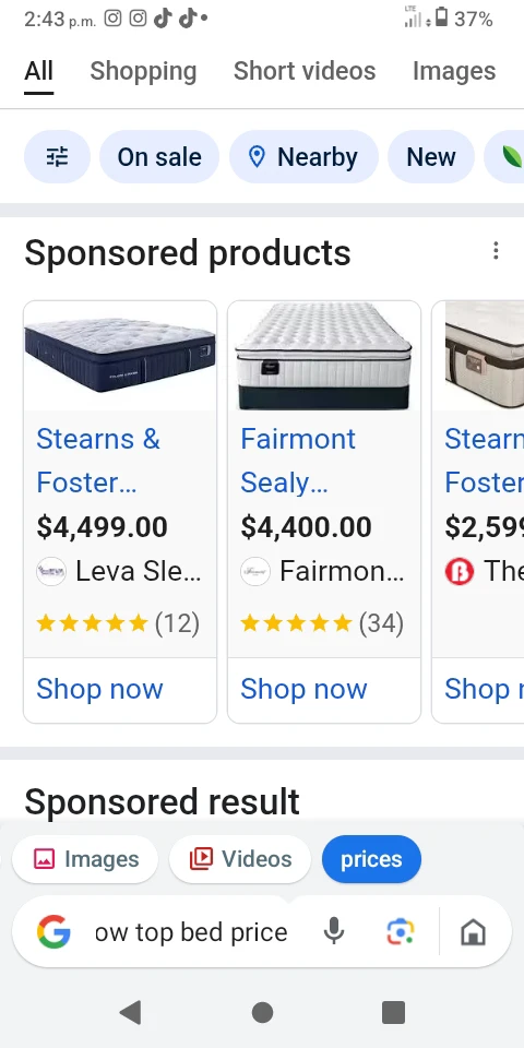 Stearns & Foster Firm Mattress