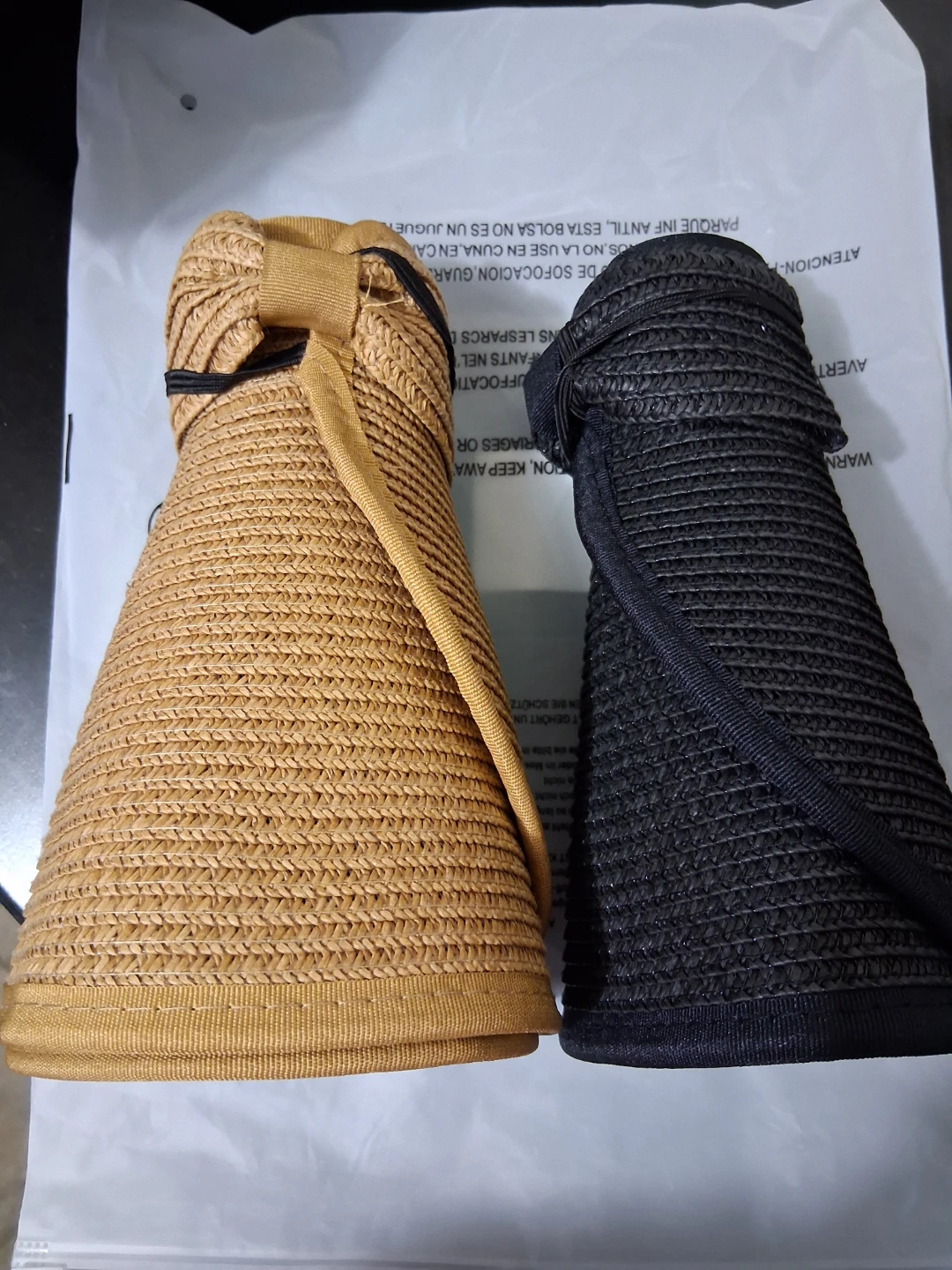 Foldable Straw Visor Hats (2-pack)