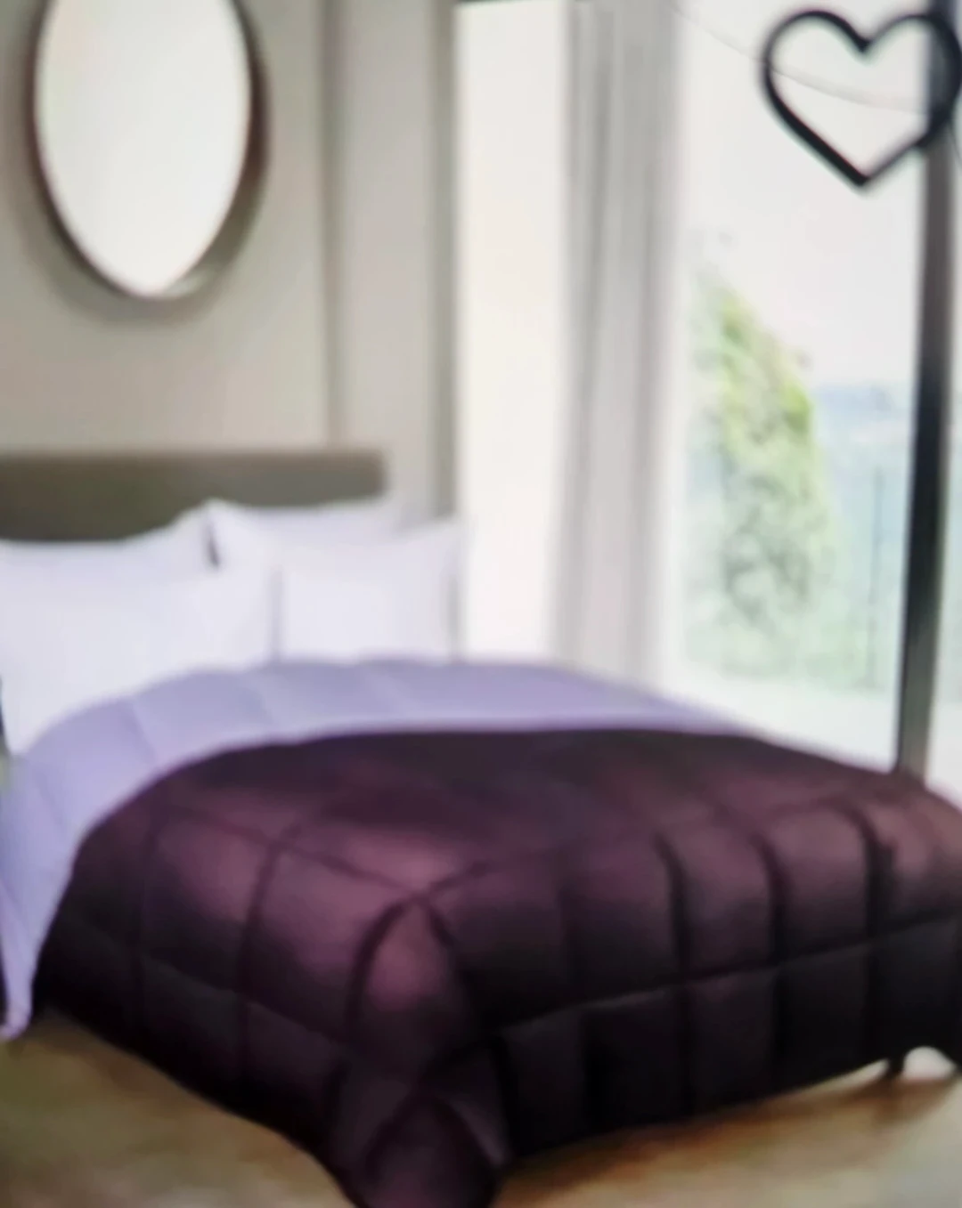 NEW KING REVERSIBLE Comforter, PURPLE Down Alternative - photo 2