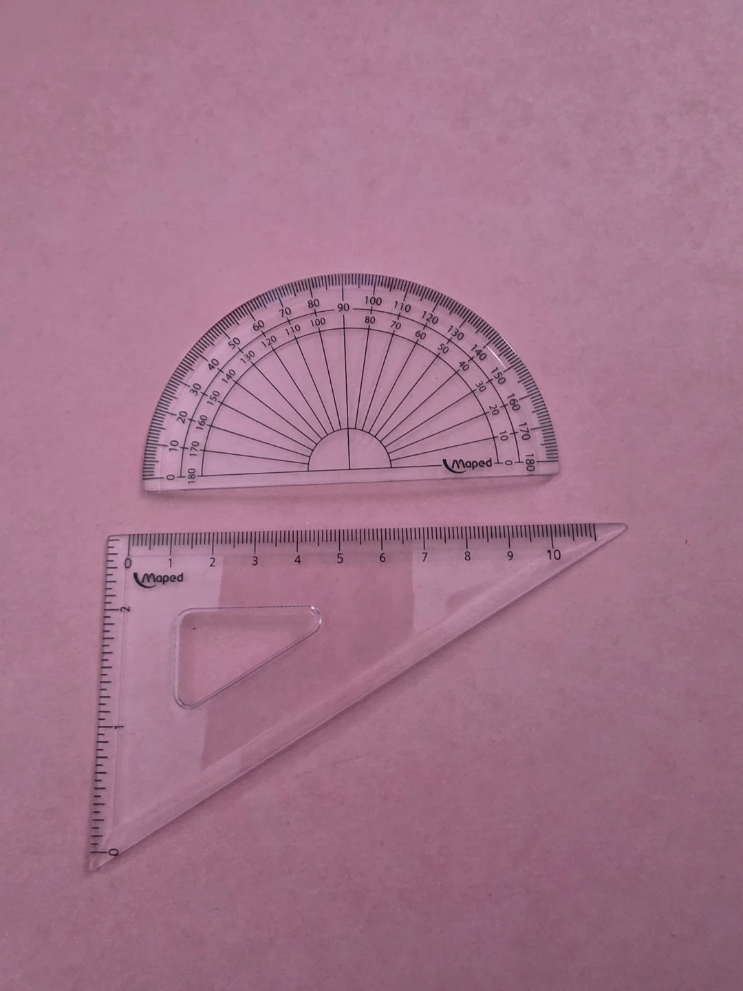 Maped Protractor and Triangle Ruler Set