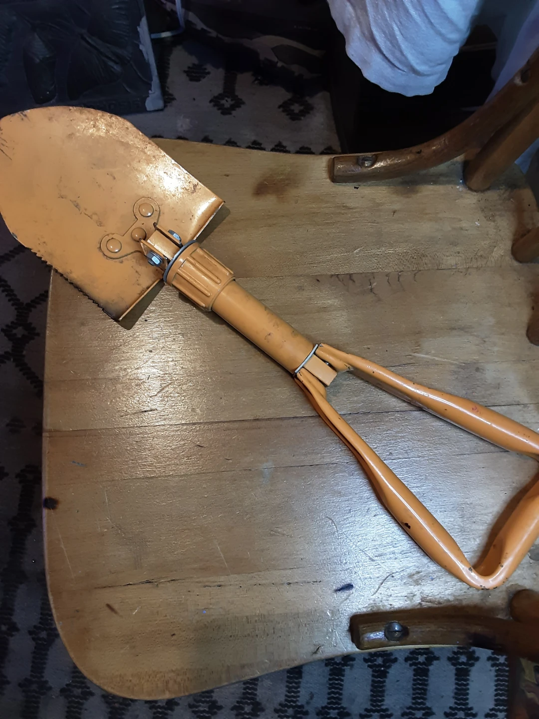 Orange Folding Shovel