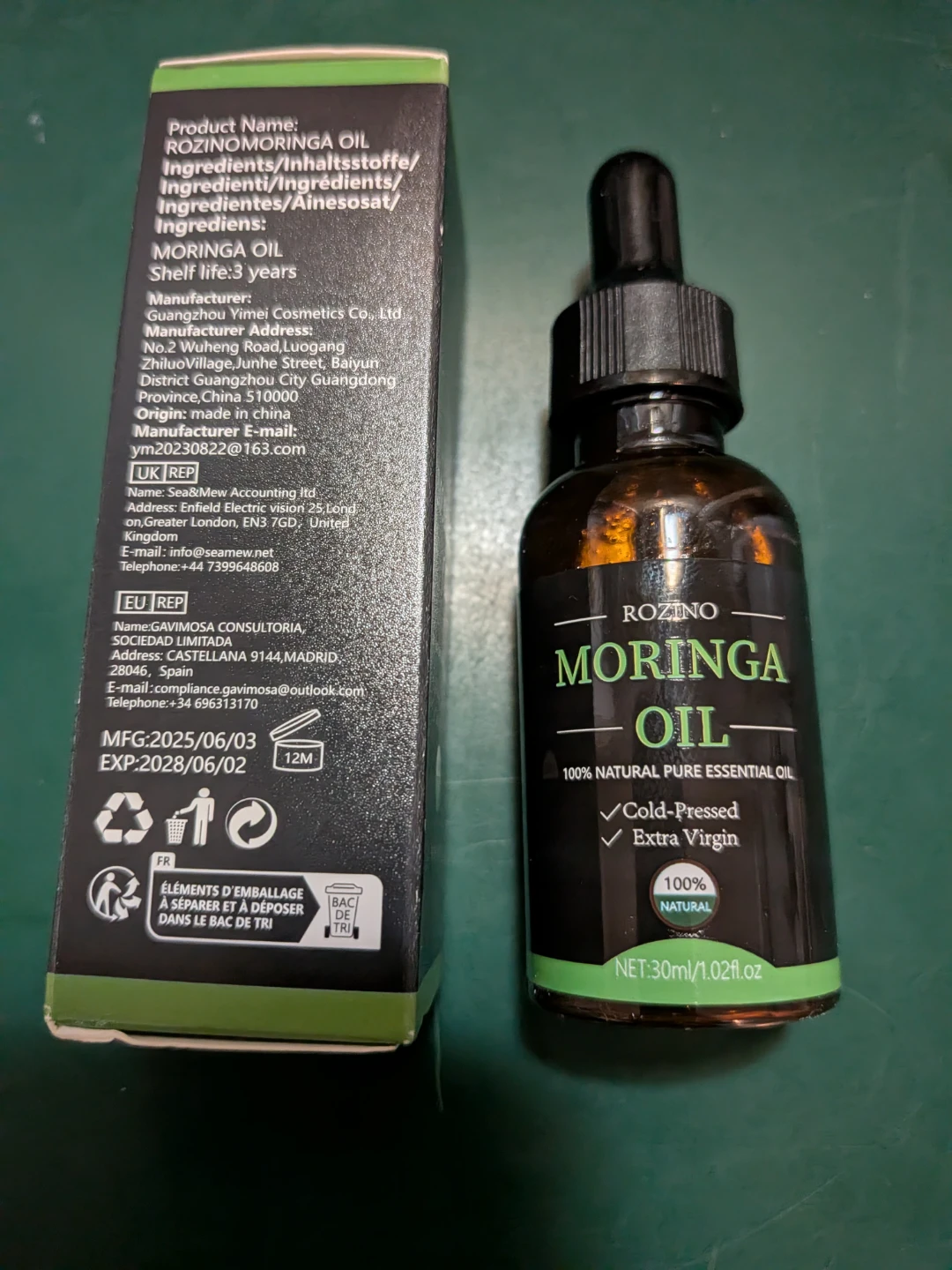 🥕 Freecycle.  Rozino  Moringa Oil  30ml - photo 2