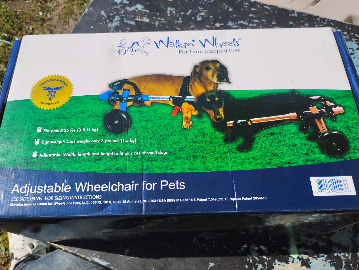 Walkin' Wheels Adjustable Pet Wheelchair for Dogs 8-25 lbs