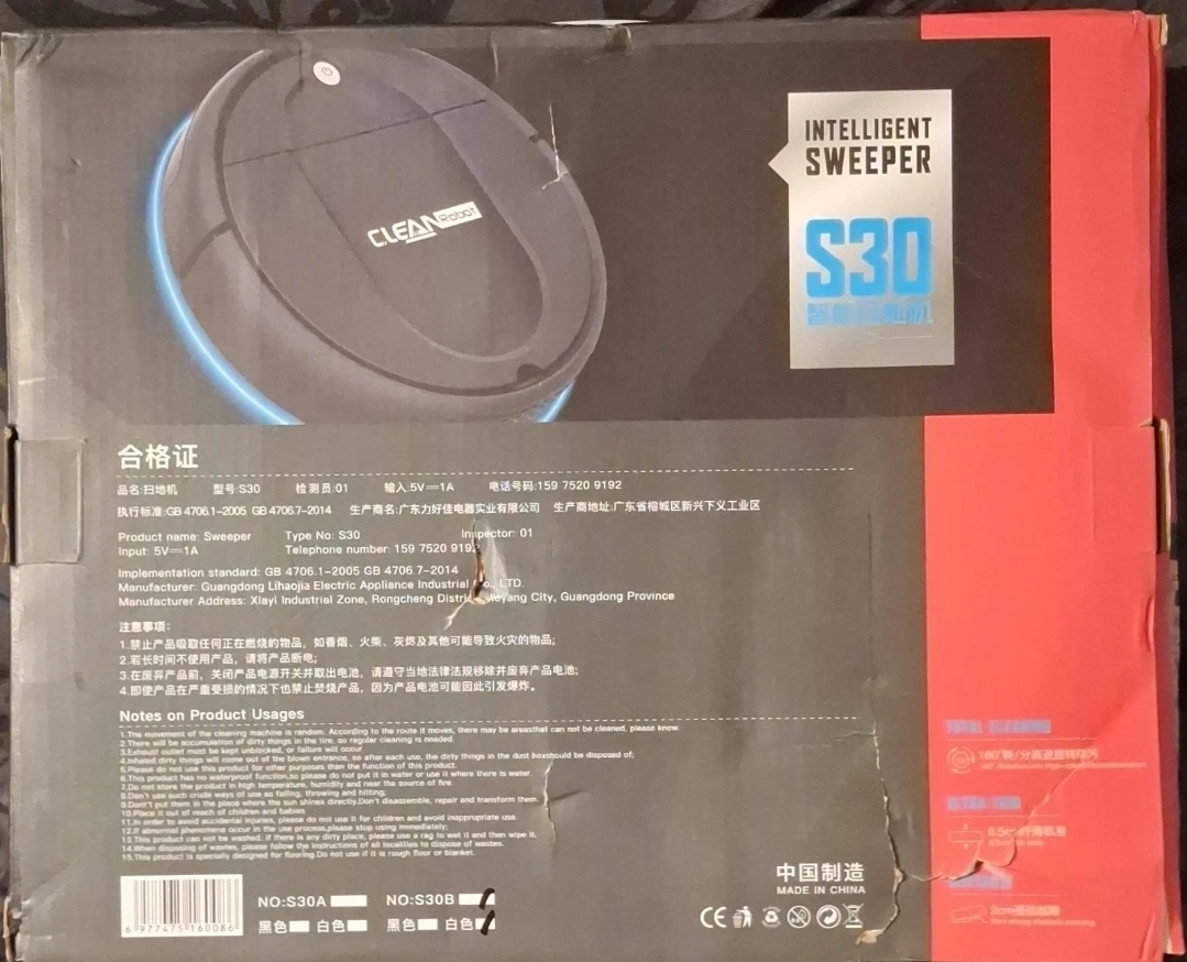 CLEAN Robot S30 Intelligent Sweeper - Ultra-Thin Auto Vacuum - photo 3