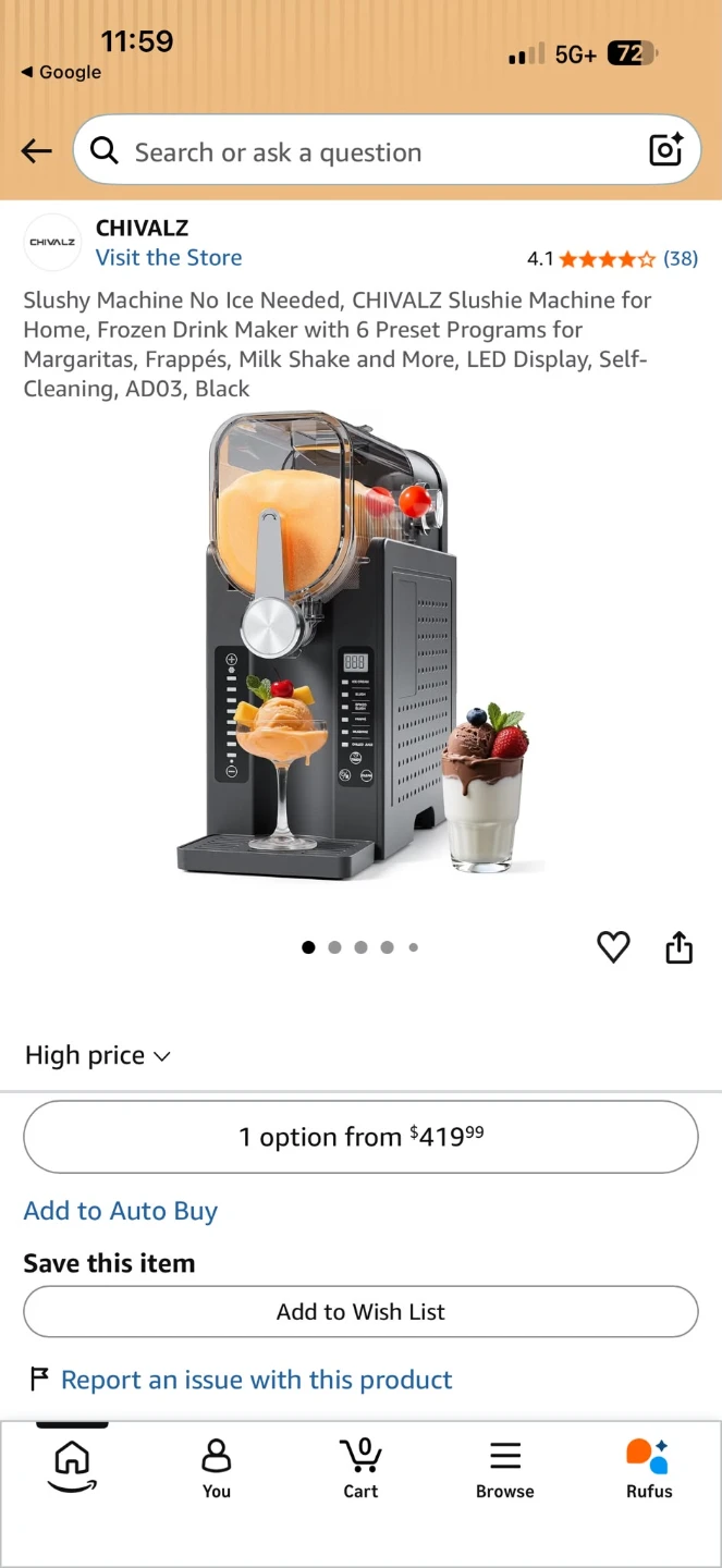 CHIVALZ Slushie Machine Professional Frozen Drink Maker