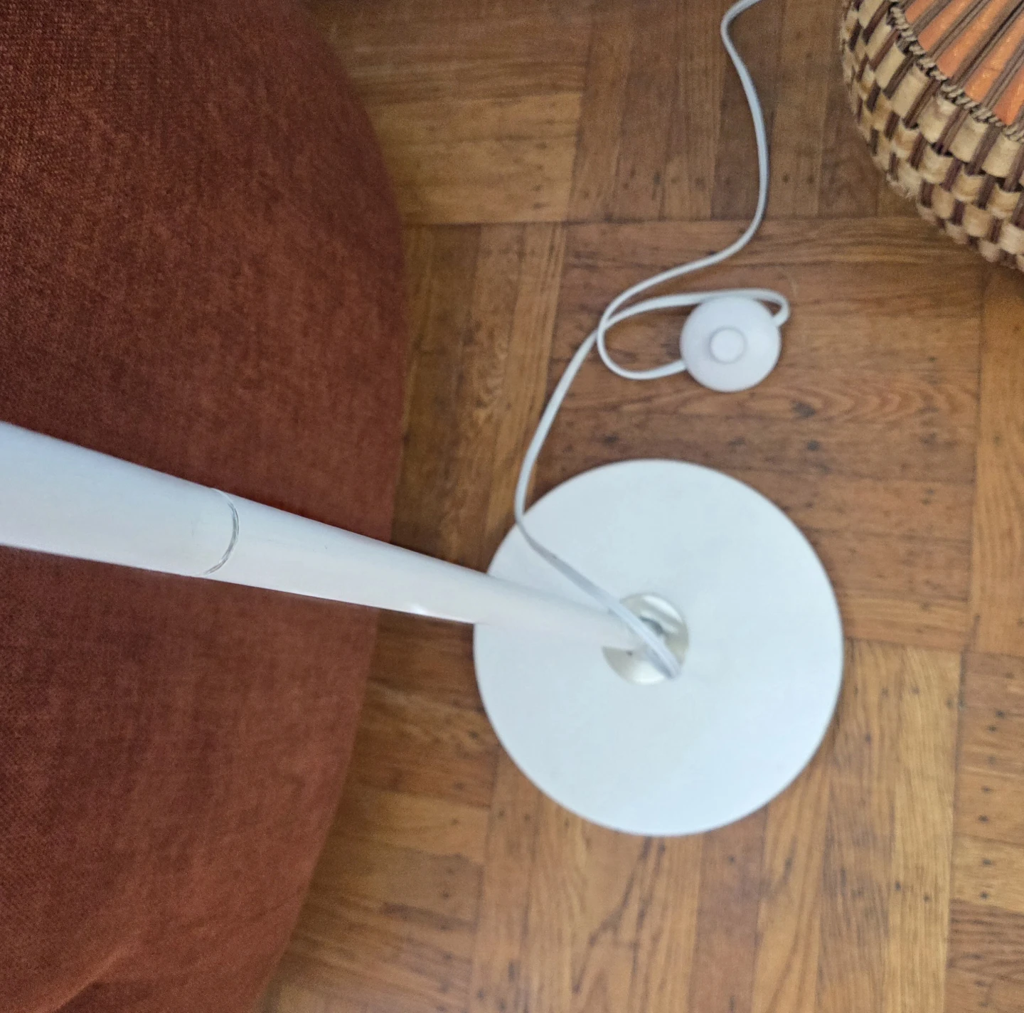 Retro White & Chrome Tilting Floor/Reading Lamp - photo 4