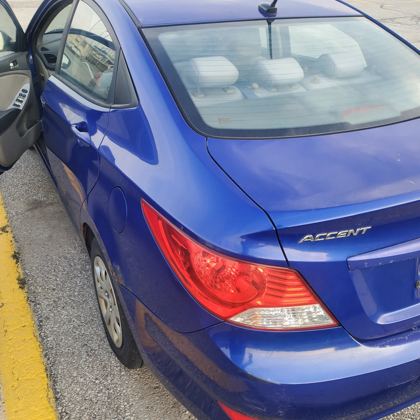 Blue Hyundai Accent