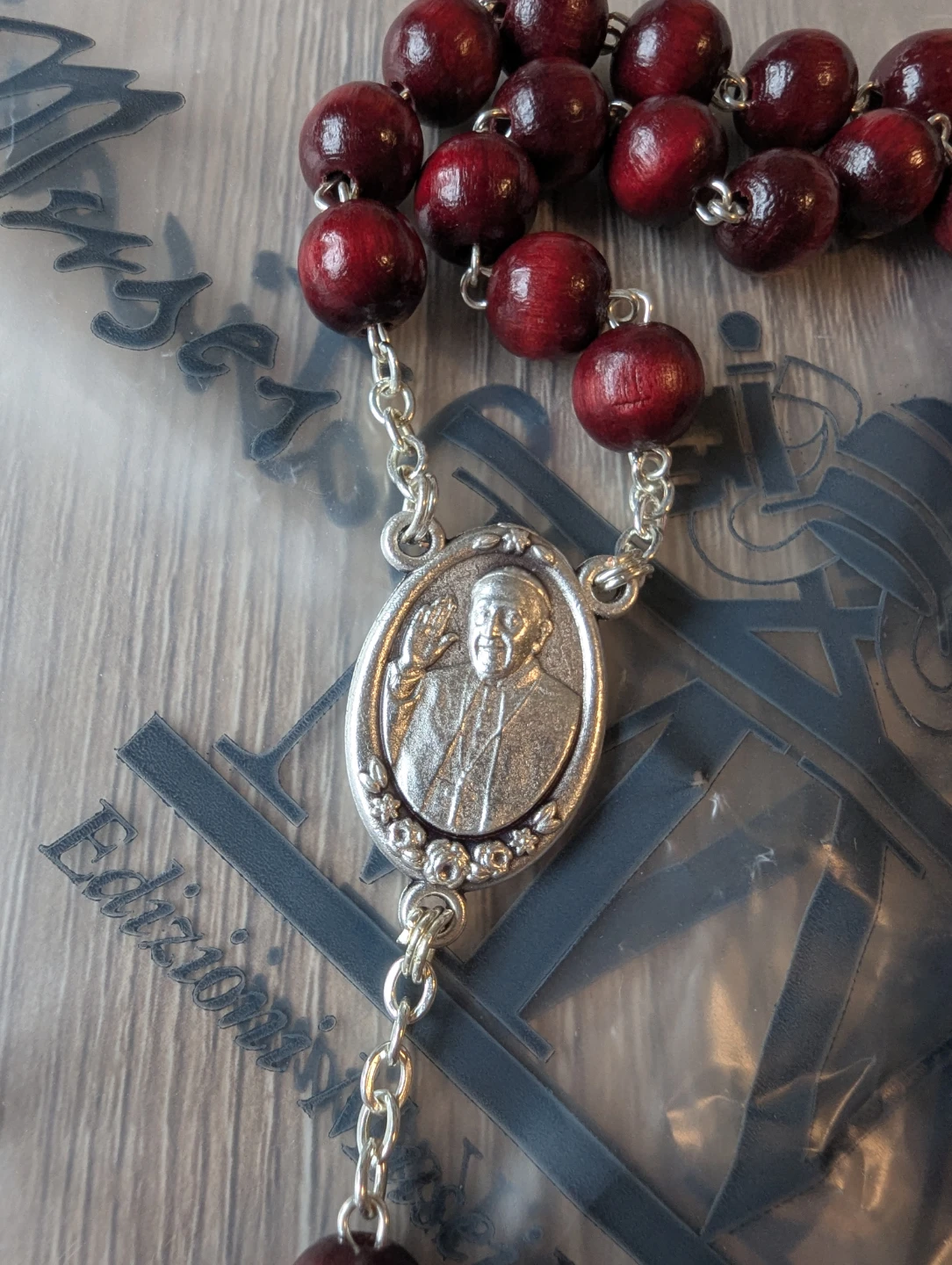 Vatican Museums' Pope Francis Rosary with Wood Beads - photo 3