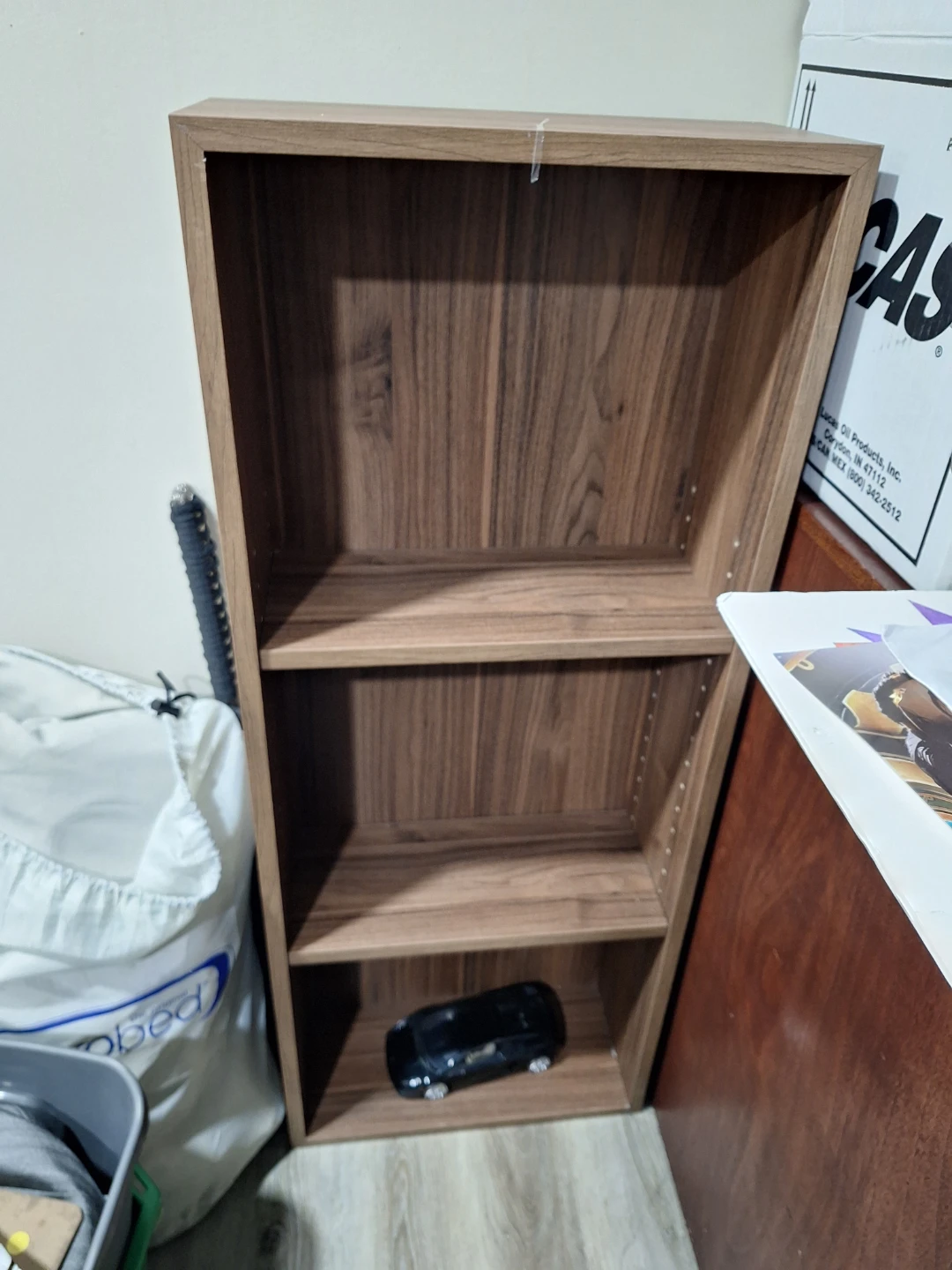 Small Wall Mounted Wooden Bookshelf - photo 2