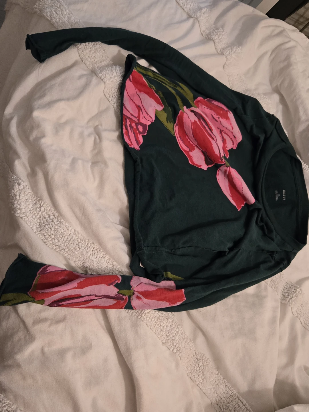 Anthropologie Maeve Long Sleeve Tulip Print T-Shirt XS - photo 4