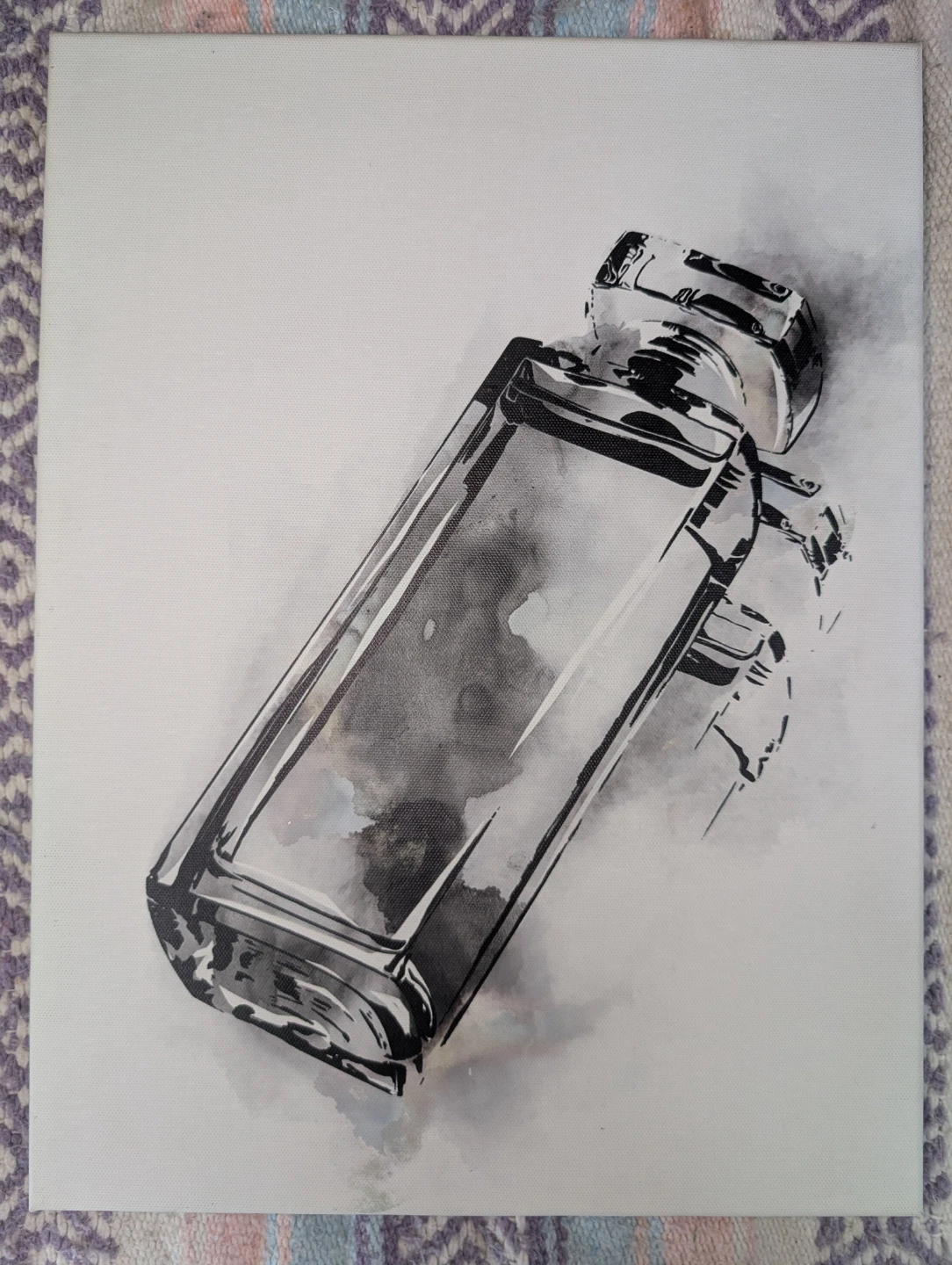 Glass bottle canvas print