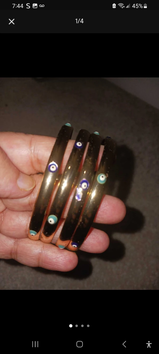 Set of 4 Evil Eye Bangles - photo 3