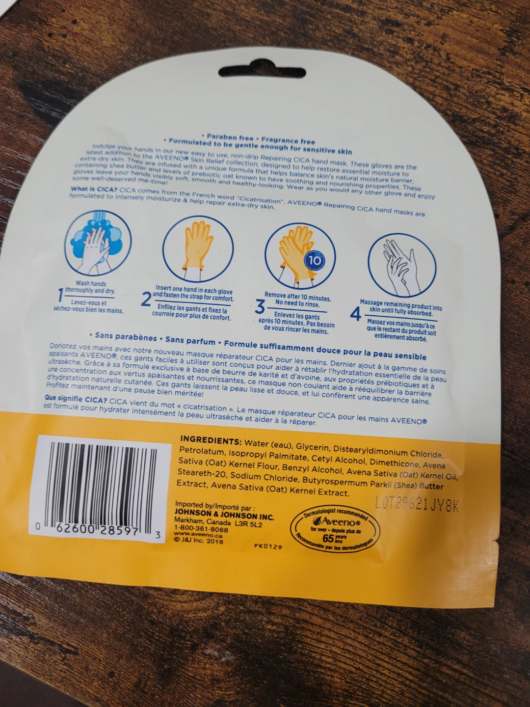 Aveeno Repairing CICA Hand Mask - photo 2