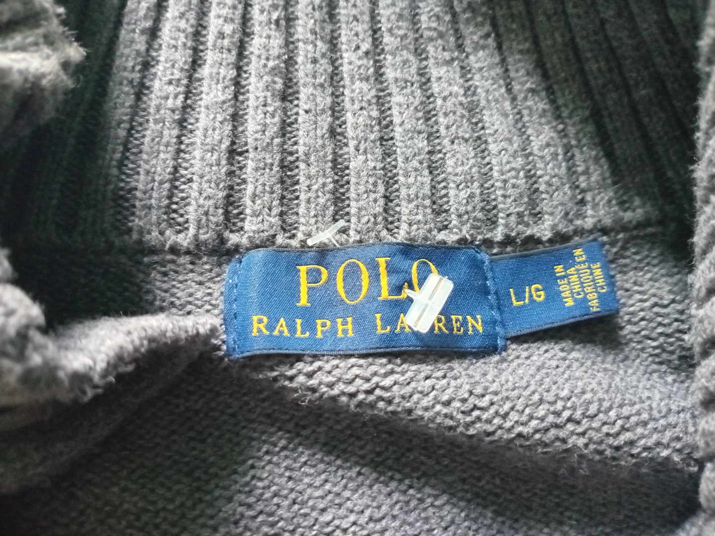 Polo Ralph Lauren Grey Button Neck Sweater L/G - photo 2