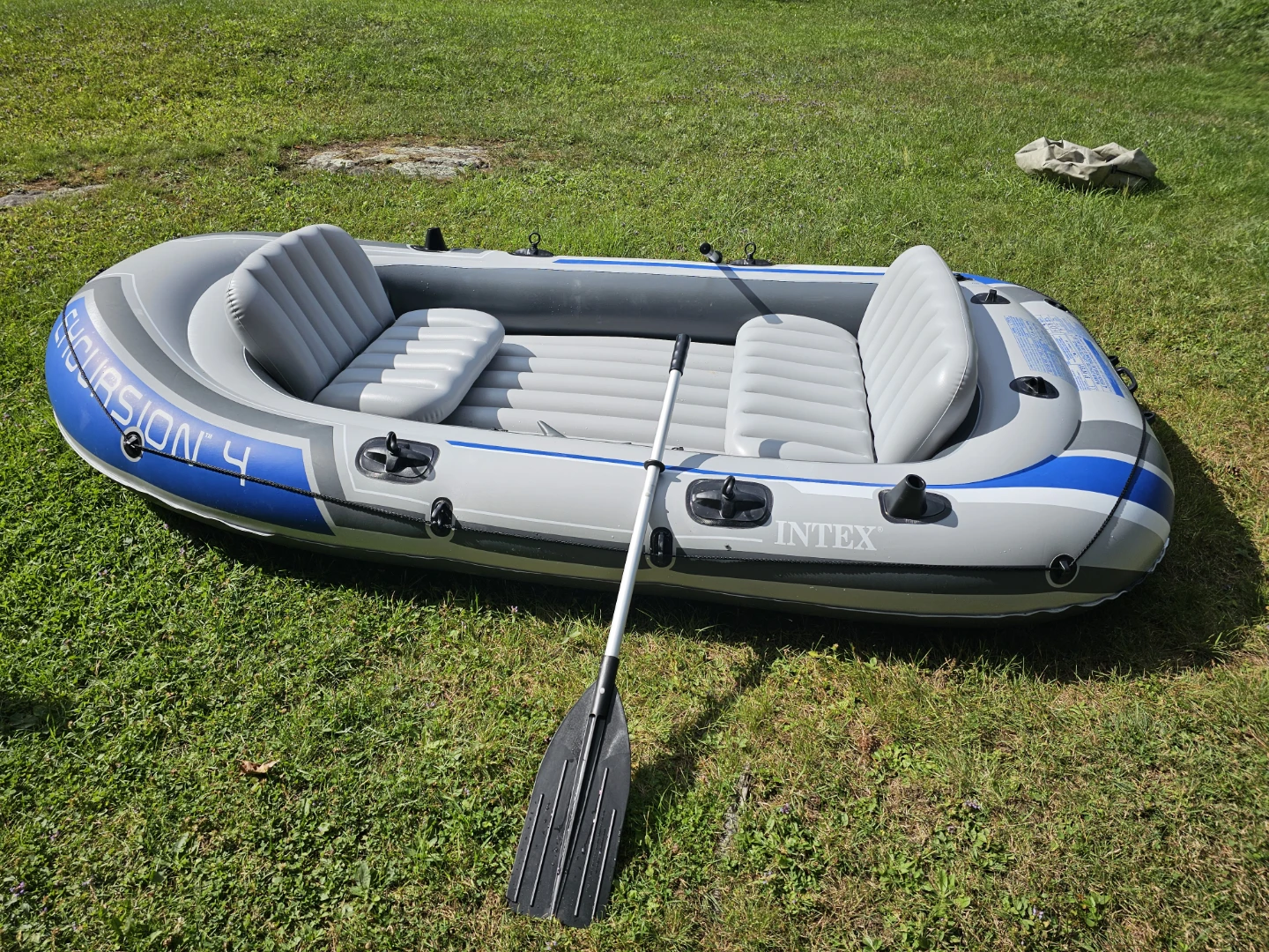 Intex Excursion 4 Inflatable Boat - Lightly Used & Ready to Go