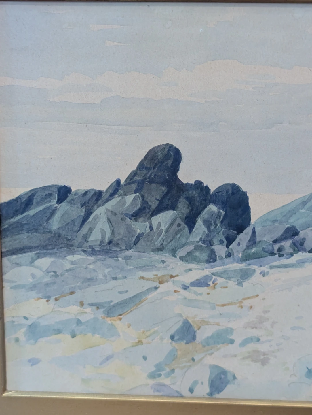 1916 watercolor painting Maitland Reef, Yarmouth NS by W. Robin - photo 4
