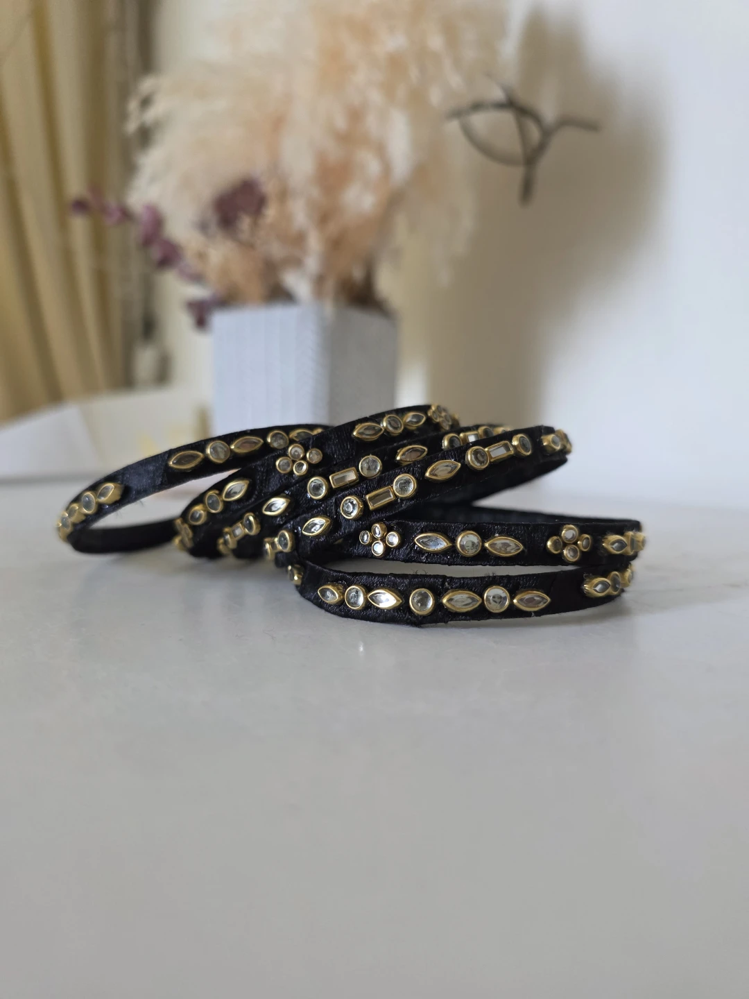Kundan stone bangles set - photo 2