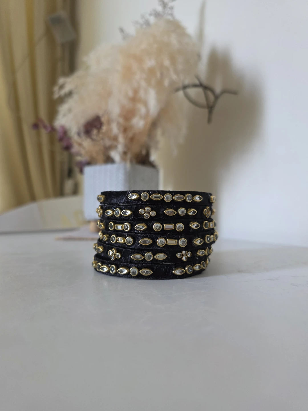 Kundan stone bangles set - photo 3