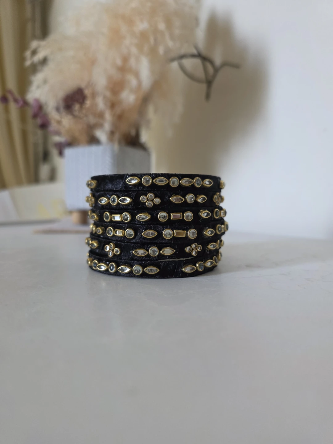 Kundan stone bangles set - photo 4