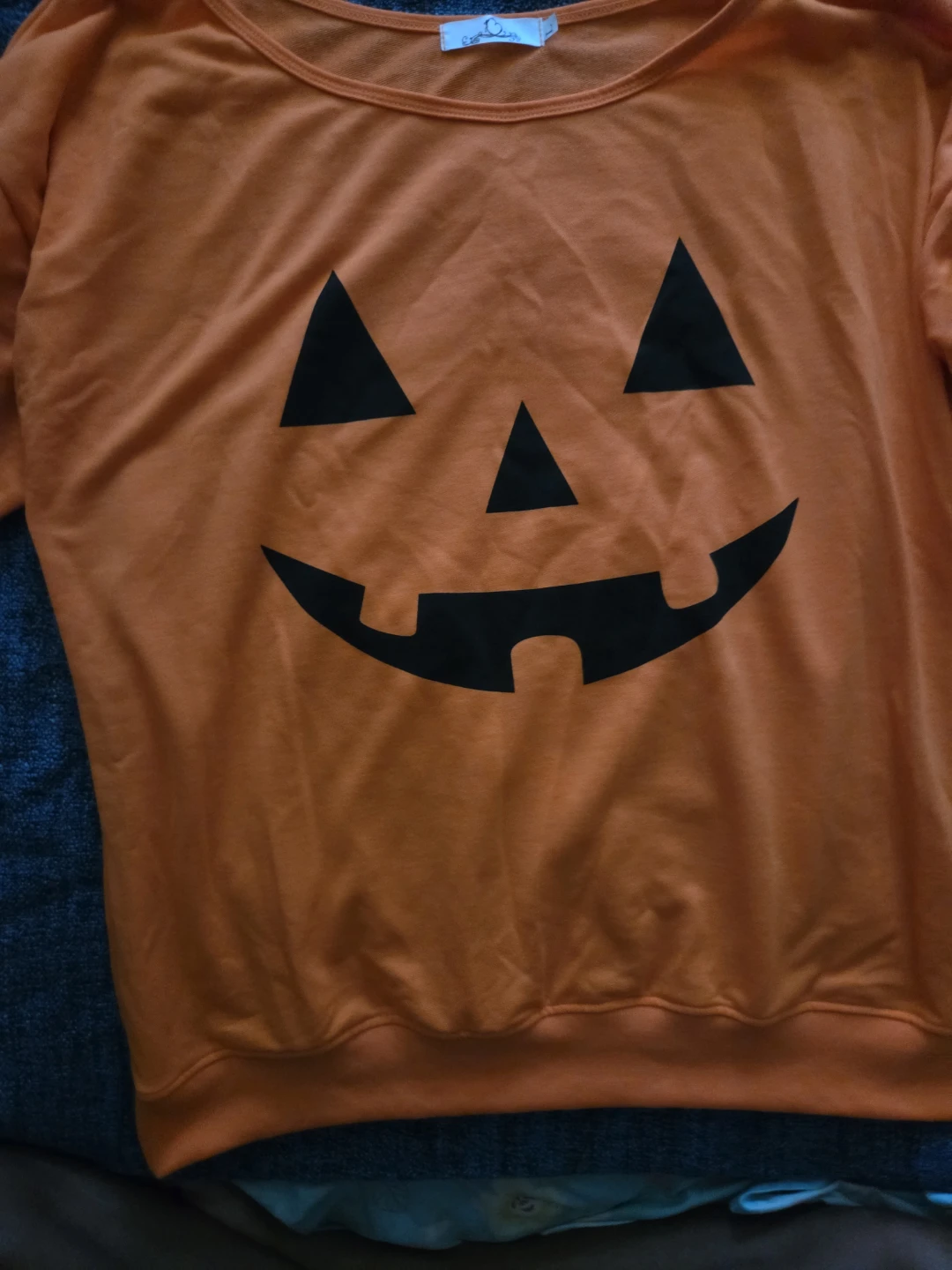 Orange Jack-o'-lantern Halloween Pullover Sweatshirt