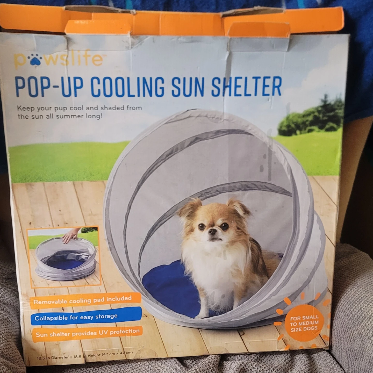 Pawslife Pop-Up Cooling Sun Shelter for Small to Medium Dogs