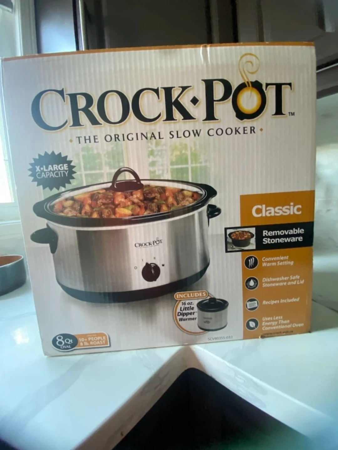 Crock-Pot 8 Qt Oval Slow Cooker with Little Dipper Warmer