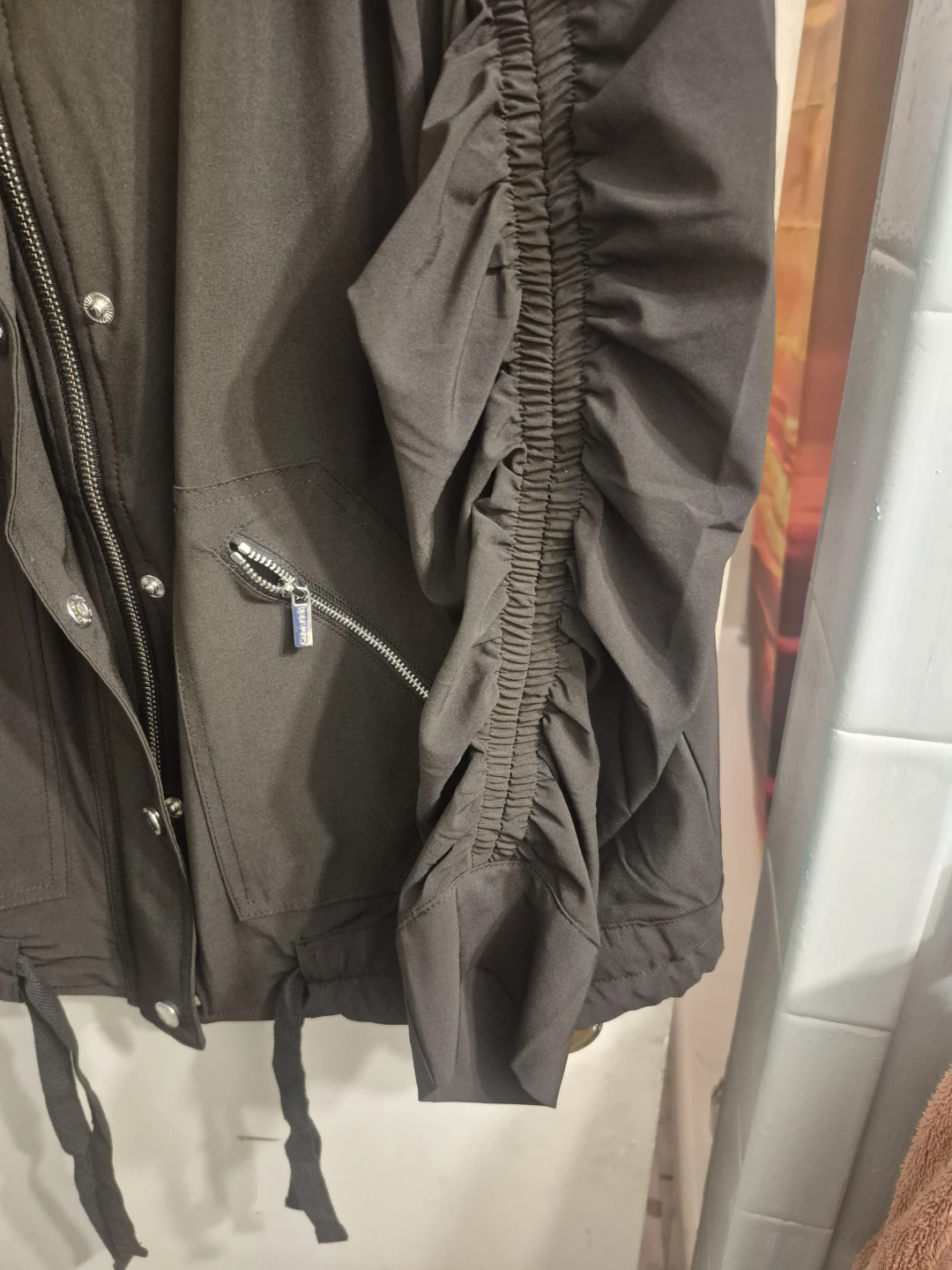 Calvin Klein Black Ruched Sleeve Jacket M/M - photo 5