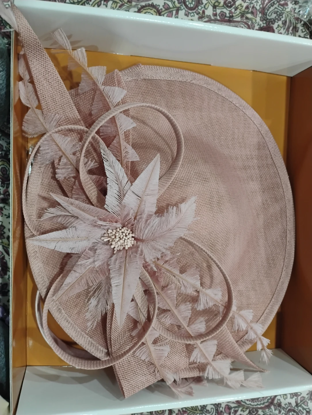 Pink Fascinator Hat with Feathers - photo 2