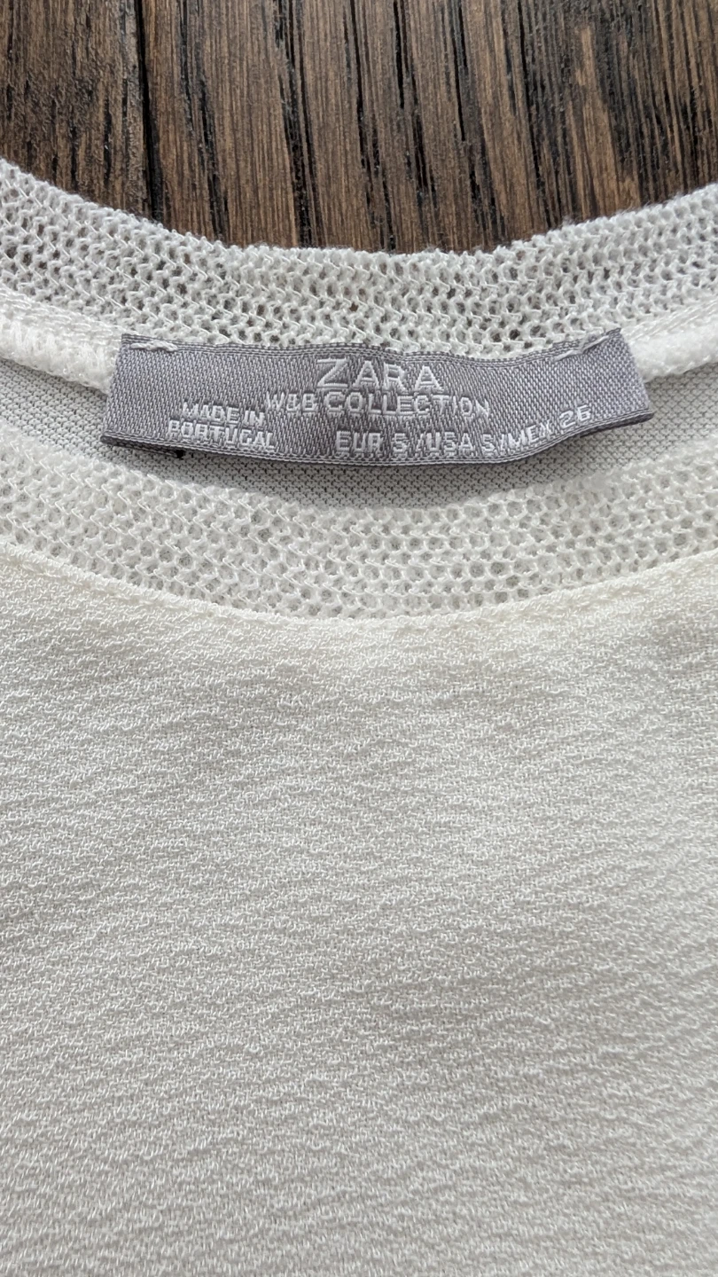 ZARA White Tank Top with Pocket - size S - photo 4