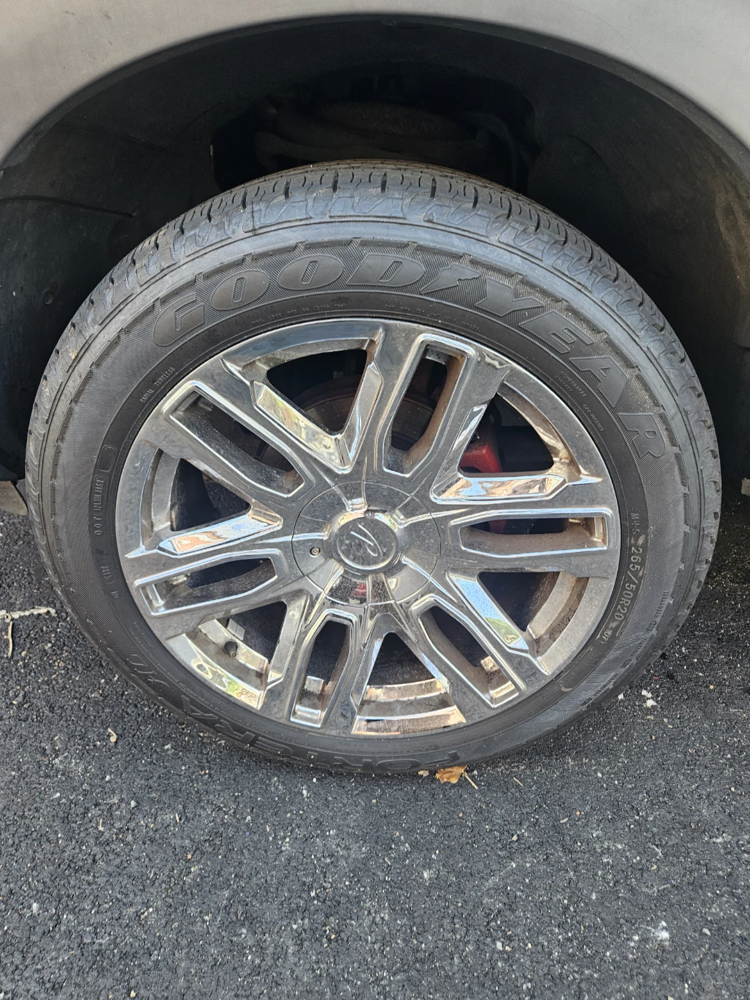 Goodyear Tire with Chrome Rim
