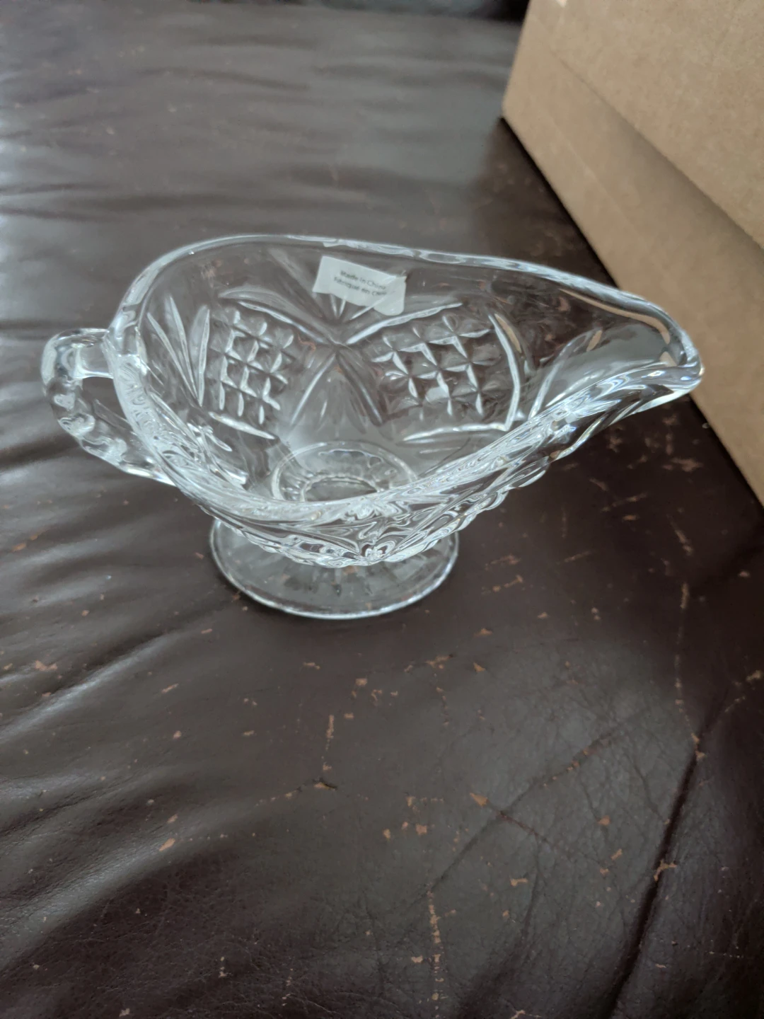 Clear Glass Gravy Boat
