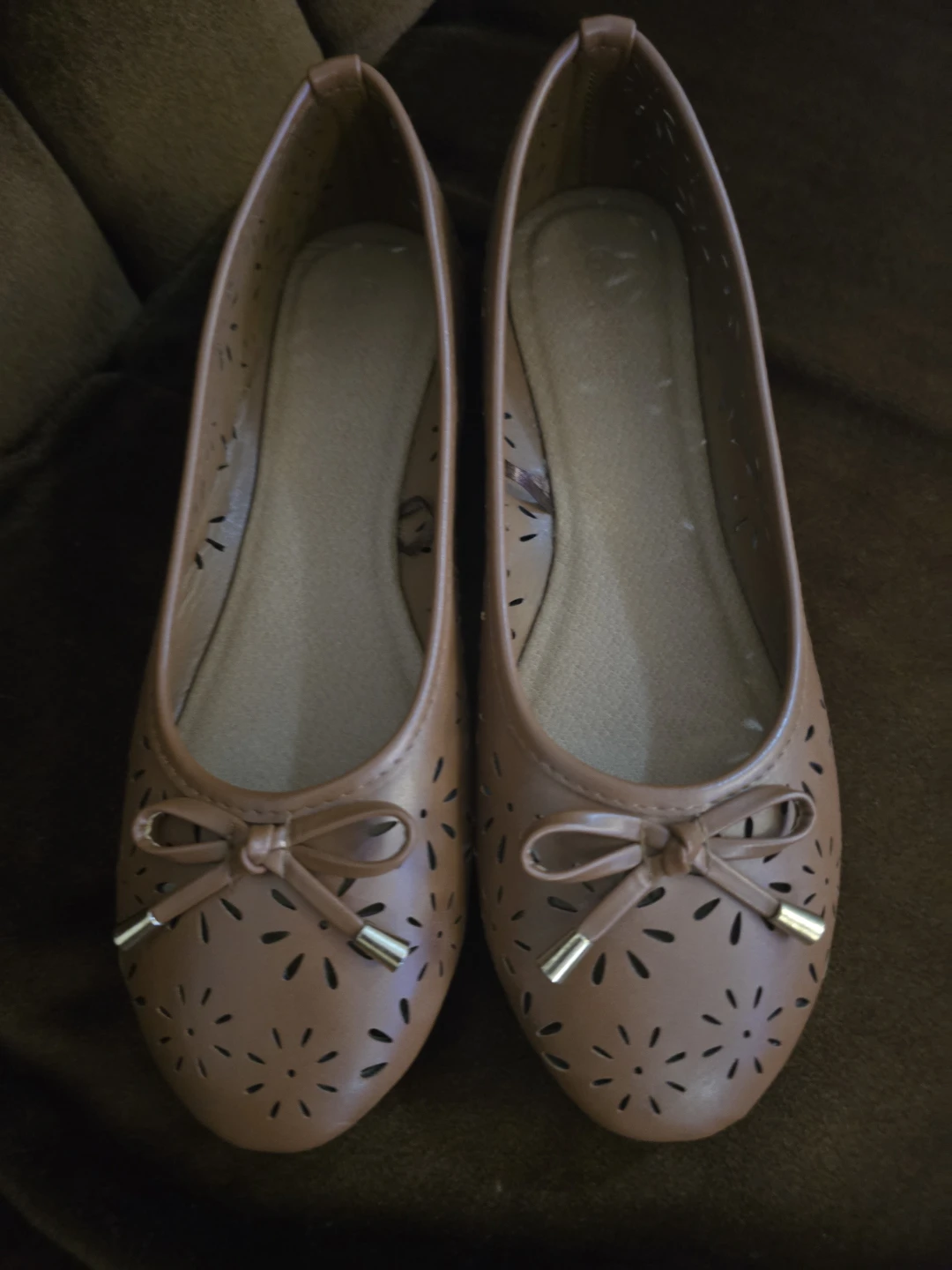 Ardene brown Flats with floral and bow detail - photo 3