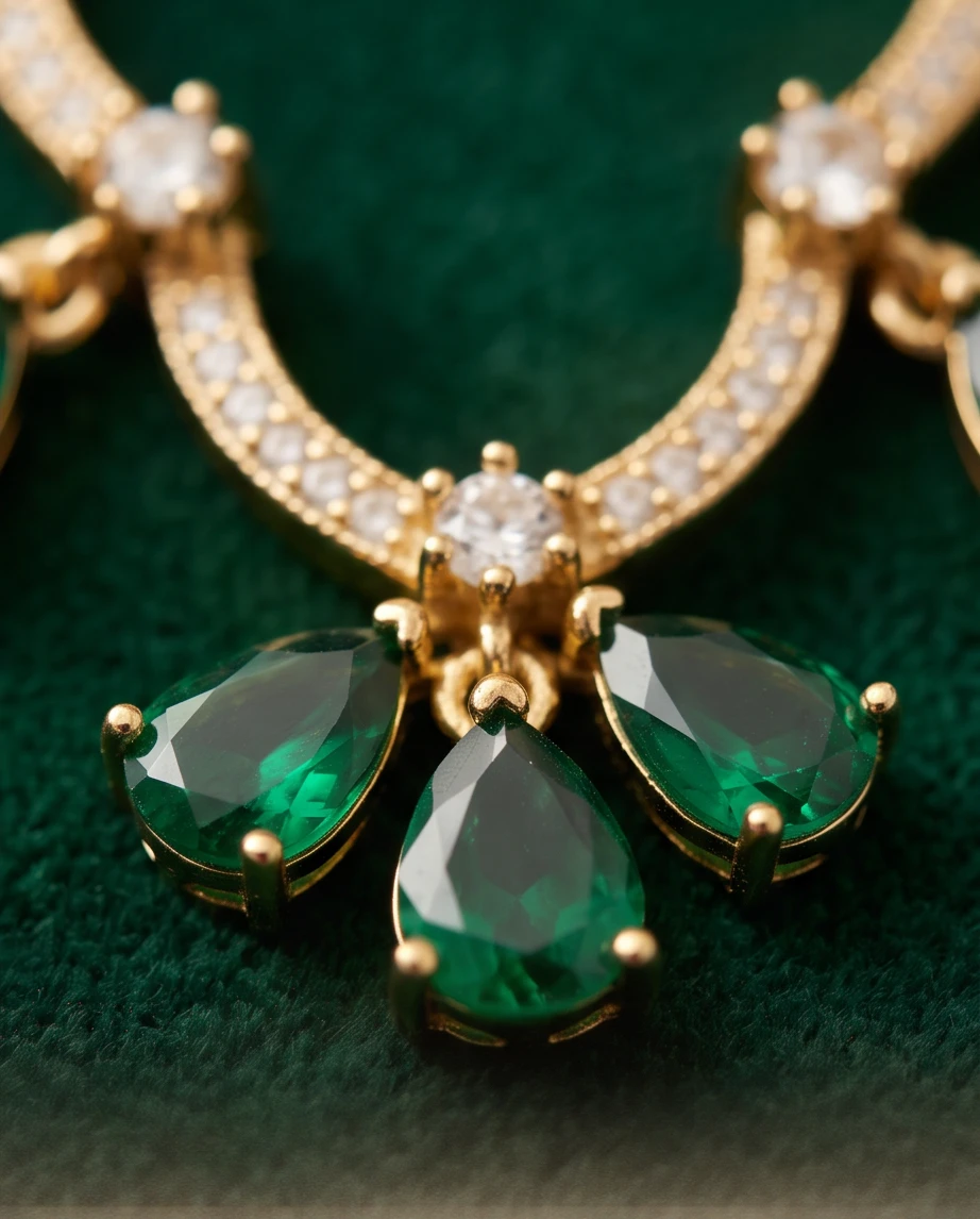 Emerald and Diamond Necklace Set - photo 3