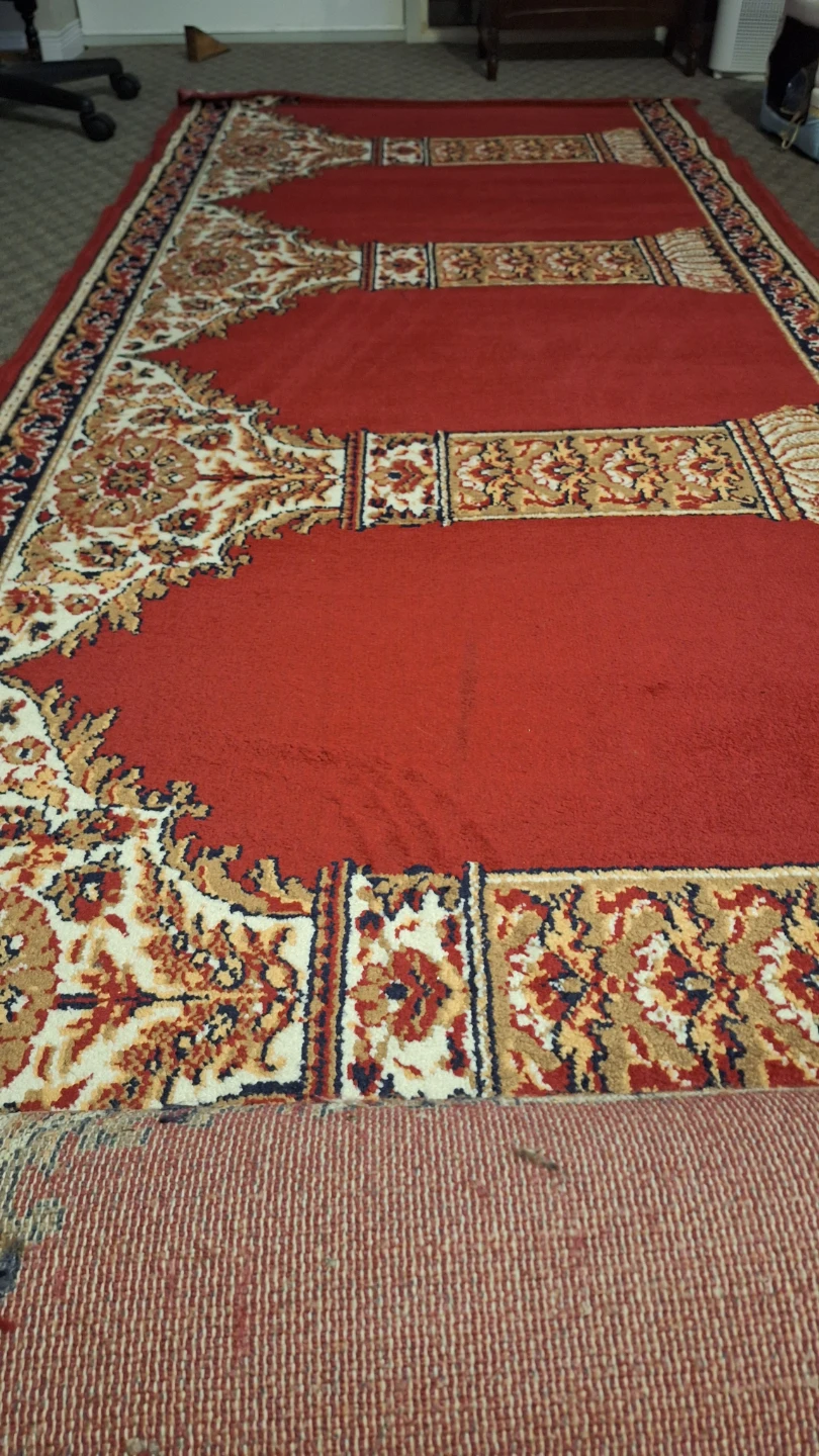 4' x 12' Red Prayer Rug with Arched Design - photo 3