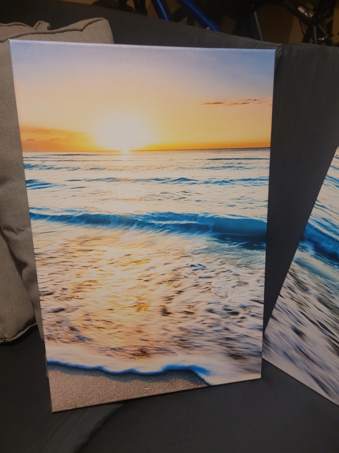 Canvas Wall Art - Beach Sunset Scene - photo 4