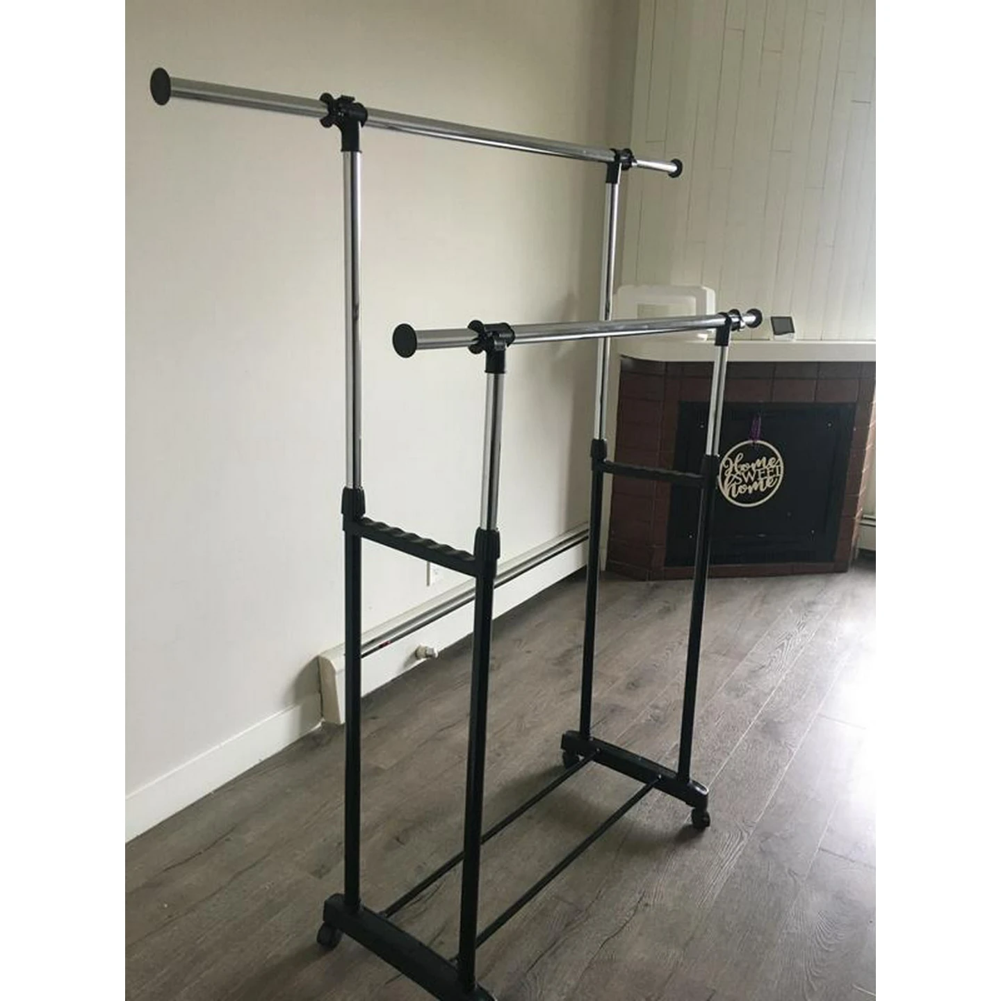 (BRAND NEW) Double Rod Garment Rack with Wheels - photo 3