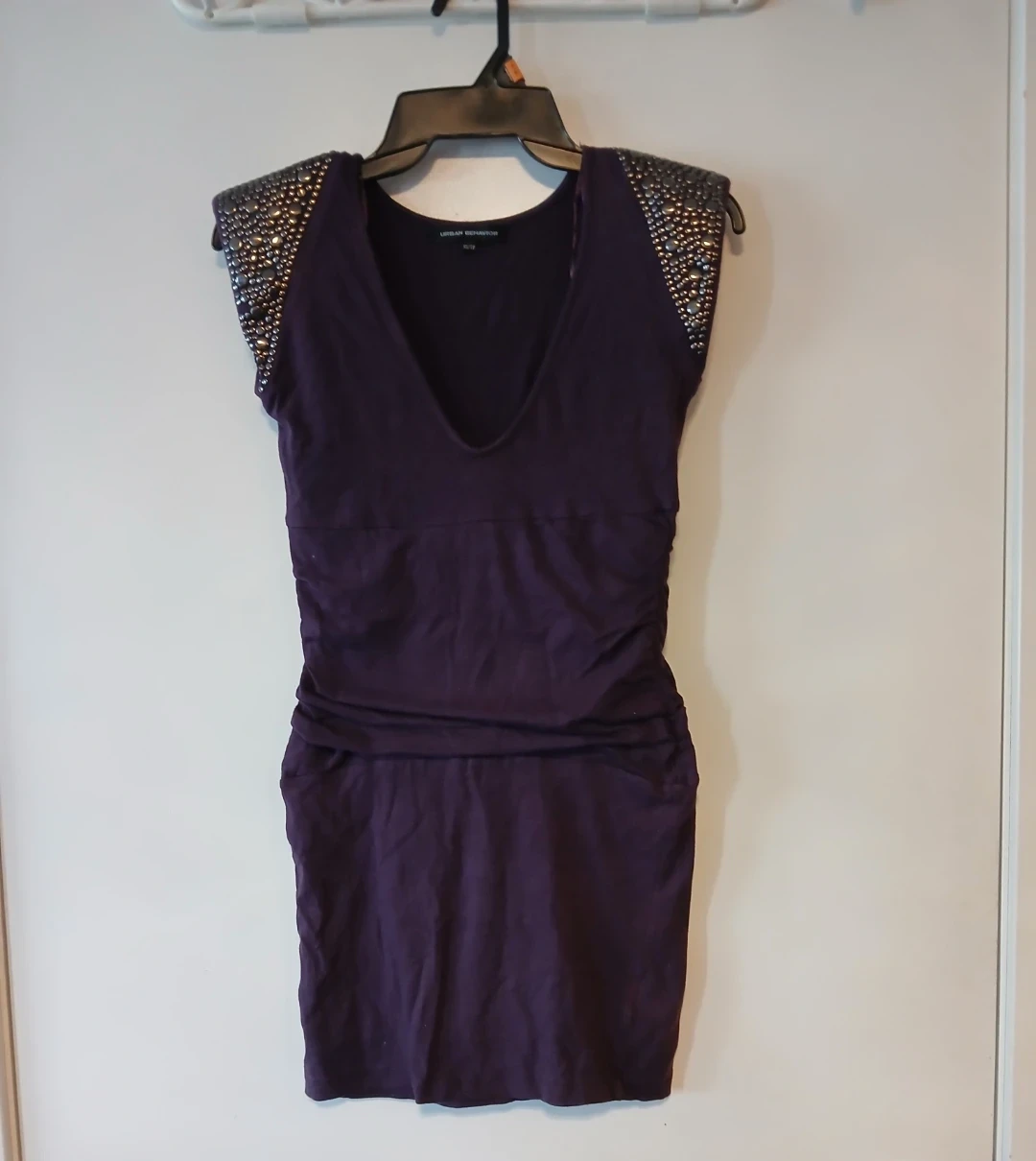 Urban Behaviour Purple Dress with Embellished Shoulders.